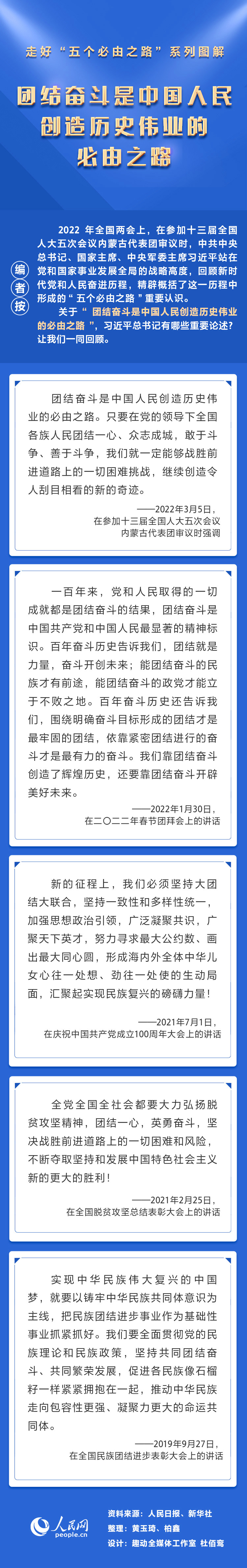 “團結奮斗是中國人民創(chuàng)造歷史偉業(yè)的必由之路”