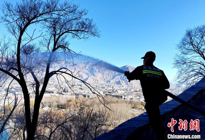 12月6日，布達(dá)拉宮消防救援大隊(duì)在布達(dá)拉宮山體林草區(qū)域開(kāi)展?jié)窕ぷ??！㈣?攝